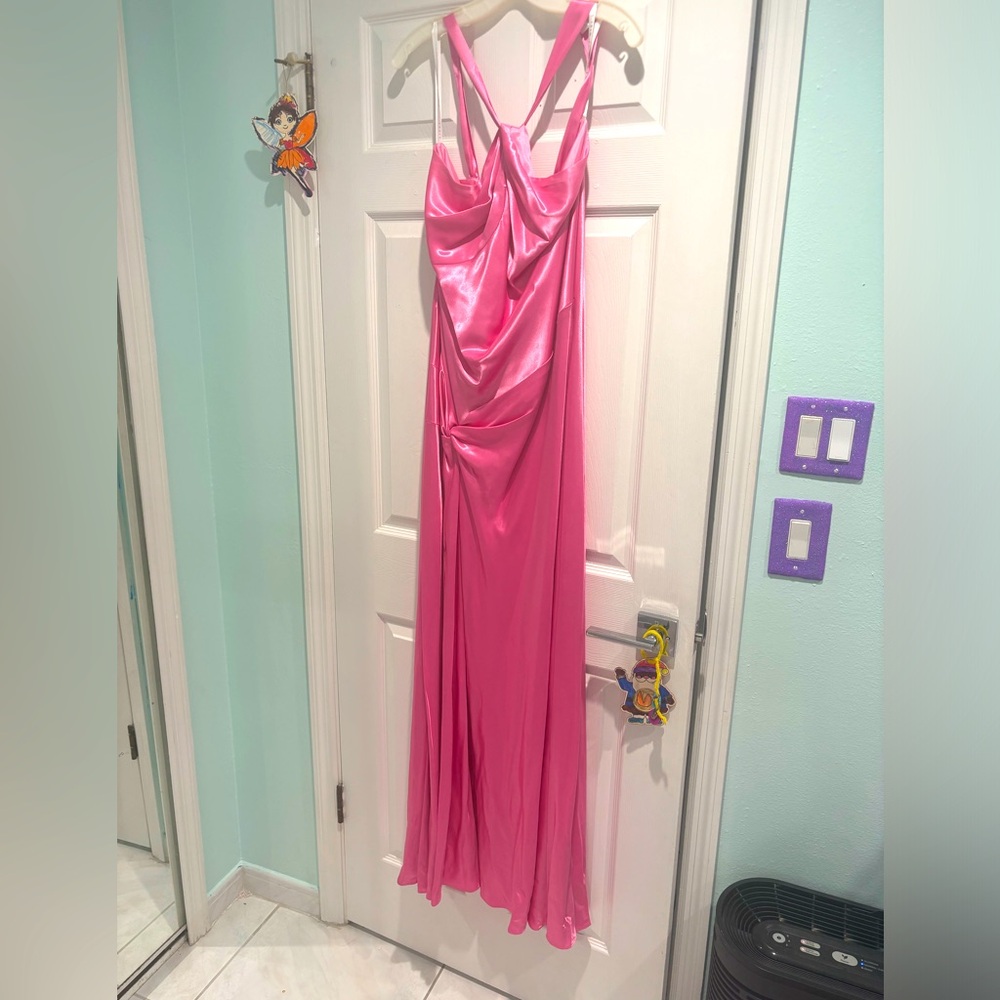 Pink formal dress halter top size 16